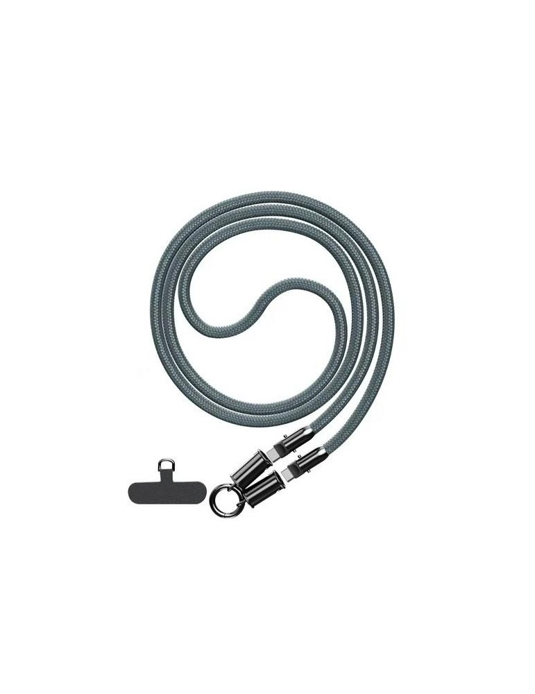 CORDON CABLE TIPO C. AC 60W 1.2M GRIS TRENZADO