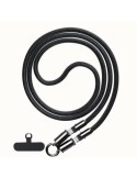 CORDON CABLE TIPO C. AC 60W 1.2M NEGRO TRENZADO