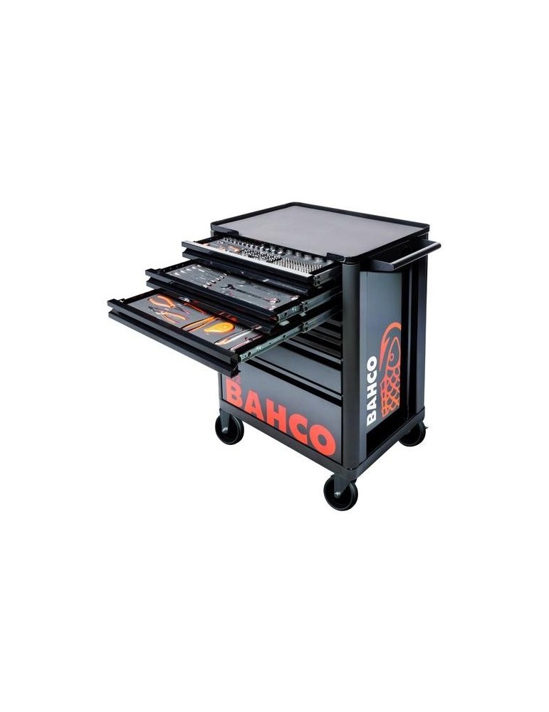 CARRO 216 HERRAMIENTAS METALICO 7 CAJONES NEGRO