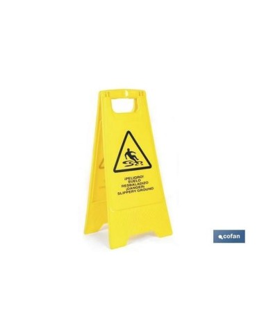 SEÑAL PELIGRO SUELO MOJADO AMARILLO 21201090