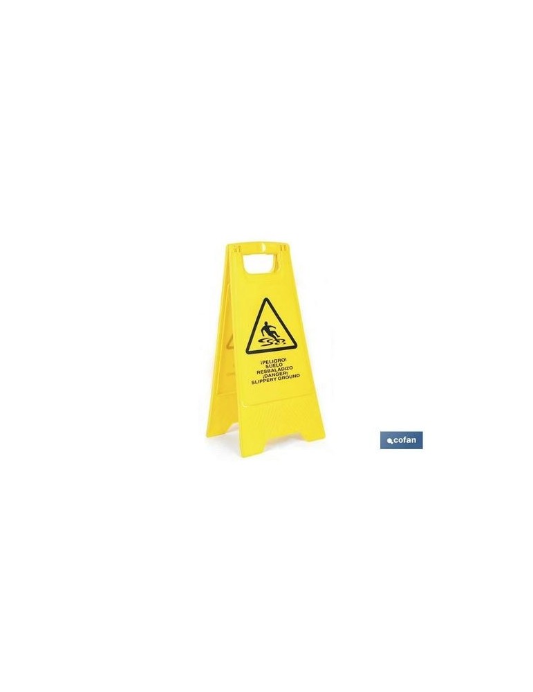 SEÑAL PELIGRO SUELO MOJADO AMARILLO 21201090