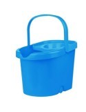 CUBO + ESCURRIDOR 14L GRIS CON RUEDAS