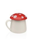 TAZA CON TAPA SETA ROJA PORCELANA 39ML 22860002
