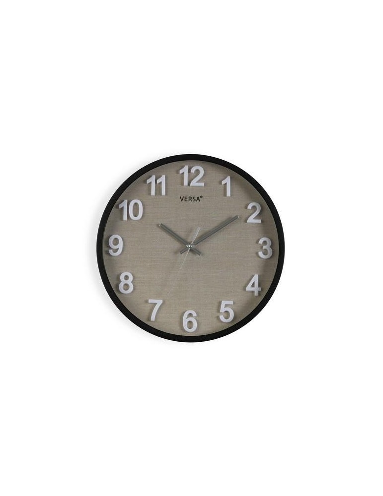 RELOJ COCINA DE PARED VESTA NEGRO 30CM 19520174