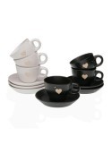SET 6 TAZAS CAFE CON PLATO ELLIS SURTIDO CORAZON