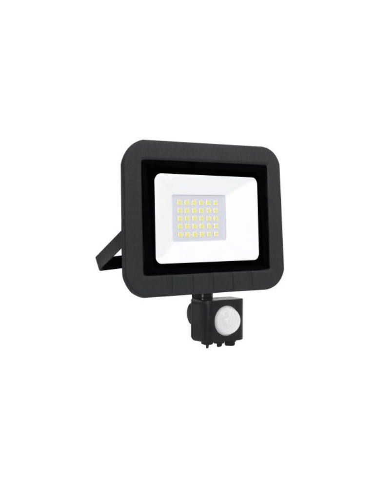 PROYECTOR LED SENSOR PLANO NEGRO 20W.F