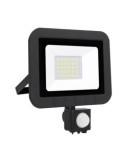 PROYECTOR LED SENSOR PLANO NEGRO 20W.F
