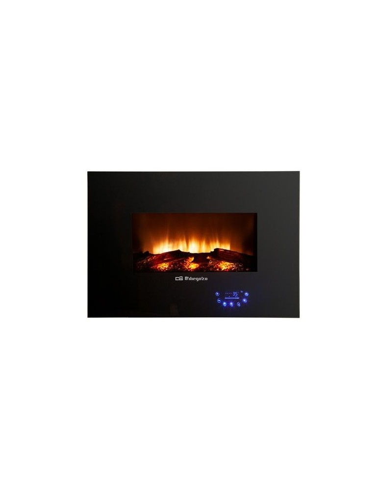 CHIMENEA ELECTRICA FUEGO REAL 1800W CM 8000 NEGRA