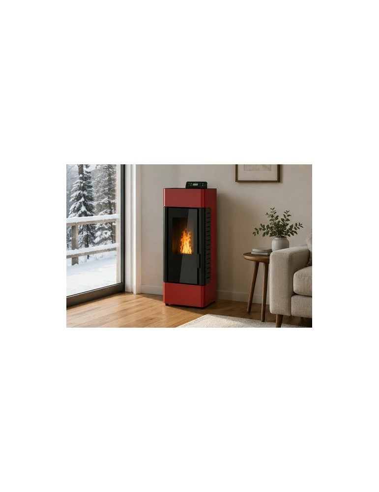 ESTUFA PELLETS XFS FIRESIDE NB-PG 9 KW ROJA