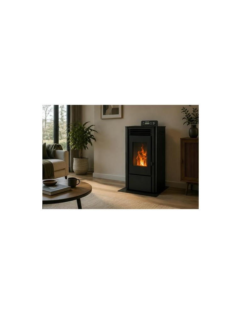 ESTUFA PELLETS XFS FIRESIDE PSC-A 9 KW NEGRA