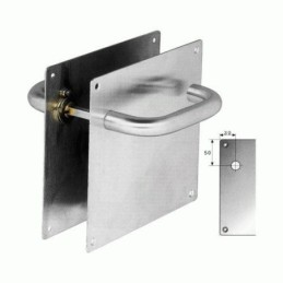 MANILLA CON PLACA 1.180X180 INOXIDABLE RECTA