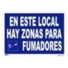 CARTEL A-4 HAY ZONAS PARA FUMADORES