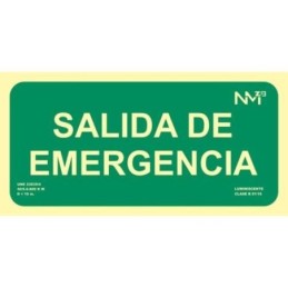 CARTEL PVC LUMI. SALIDA EMERGENCIA 150X300 A13406